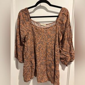 Oddi Floral Brown Women's Top